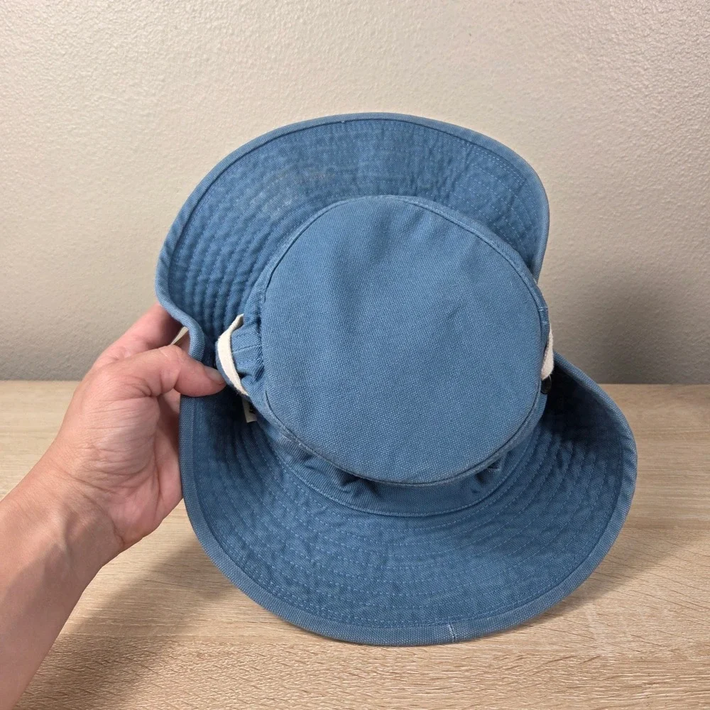 Tilley T3 Wanderer Kids Size 7 Blue Cotton Duck Sun Hat Made in Canada